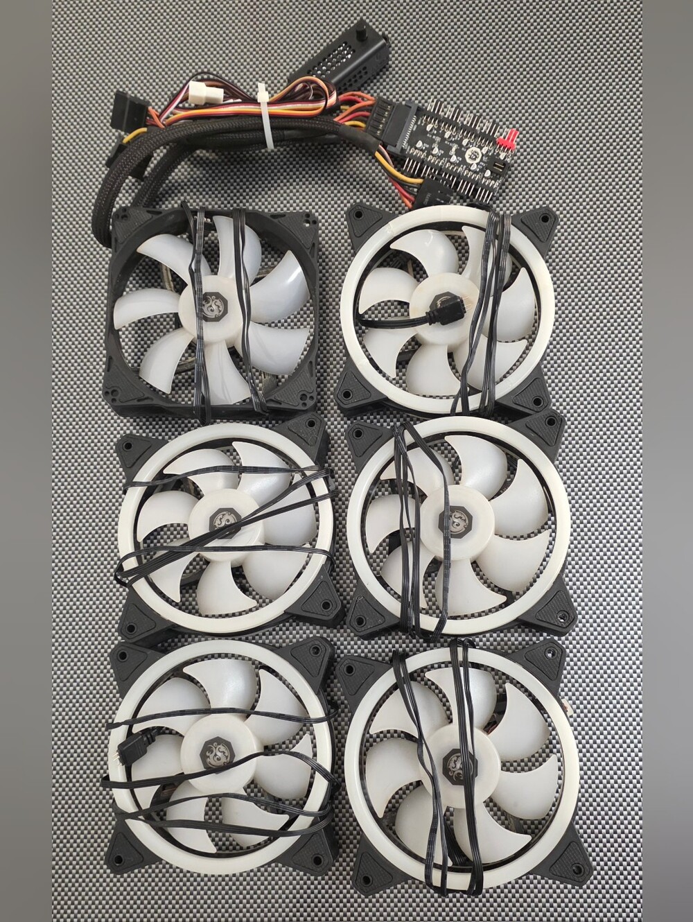 Bitspower Case Fan Bundle - 5x 120mm ARGB Fans + 1x Different Model Fan & Hub